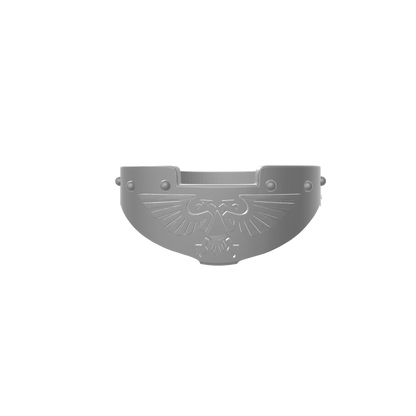 Veteran Warrior gorget with eagle and rivets compatible with JoyToy 1:18 scale armored action figures custom resin neck armor