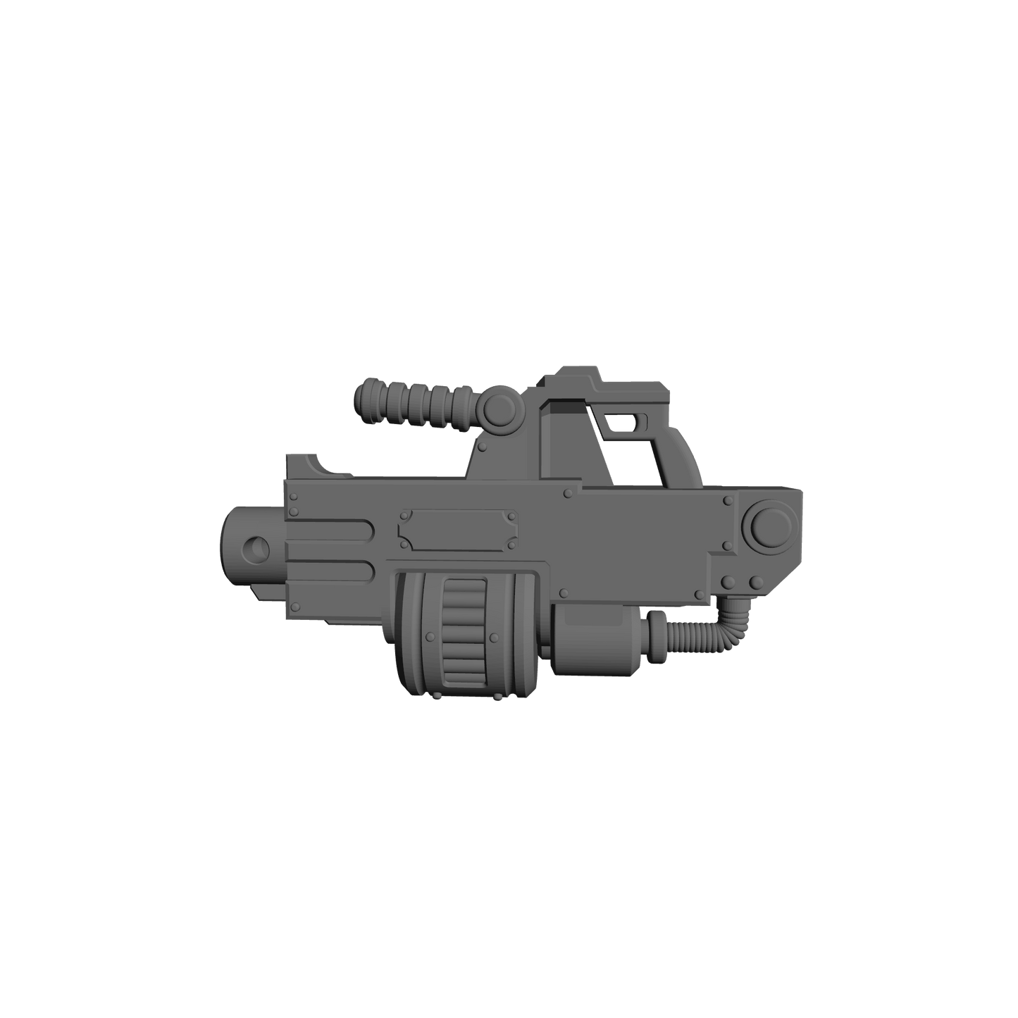 Veteran Warrior Heavy Bolter Type 30 with Drum compatible with JoyToy 1:18 scale armored action figures custom resin weapon