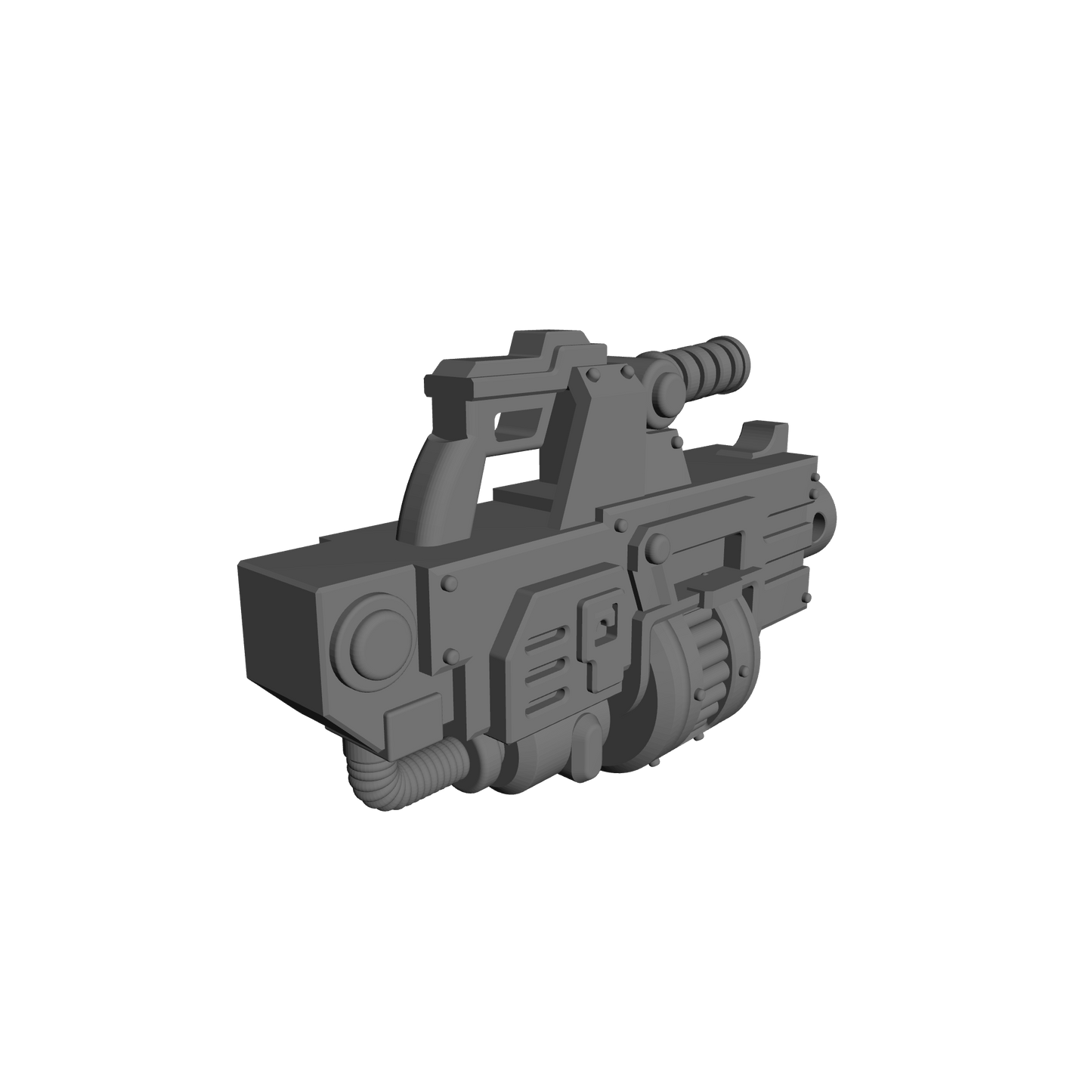 Veteran Warrior Heavy Bolter Type 30 with Drum compatible with JoyToy 1:18 scale armored action figures custom resin weapon