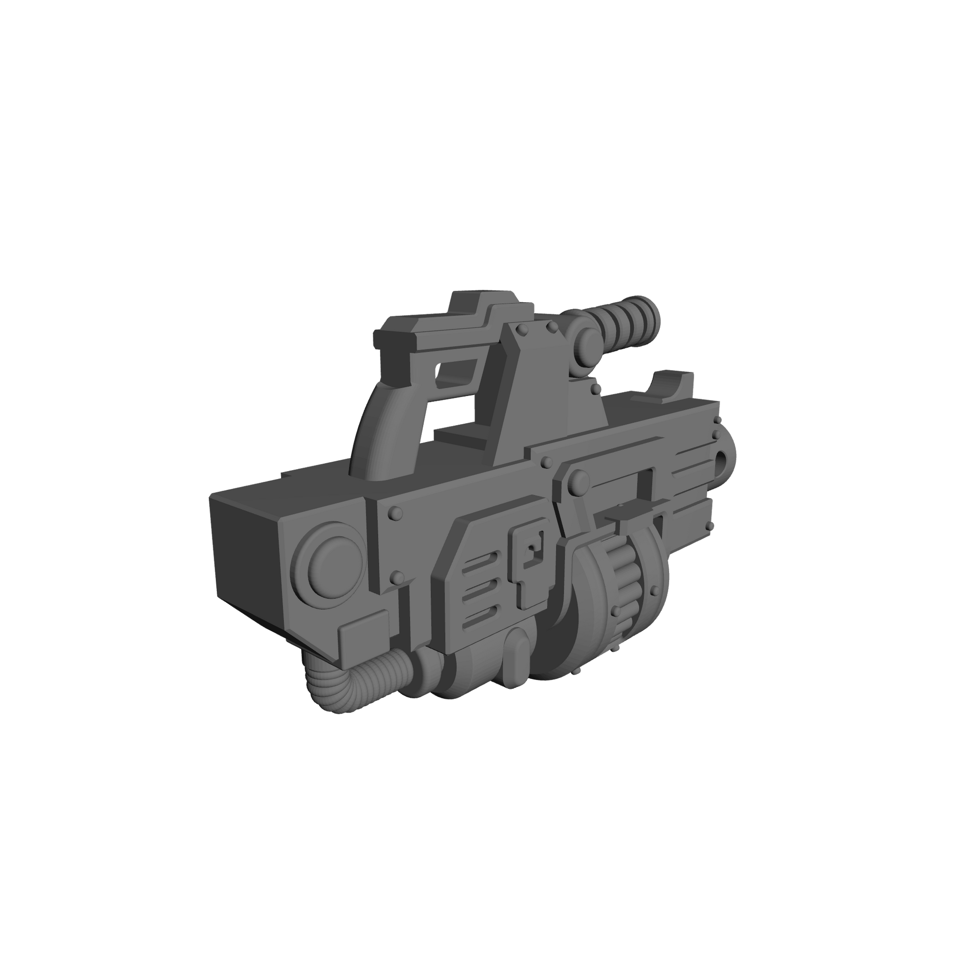 Veteran Warrior Heavy Bolter Type 30 with Drum compatible with JoyToy 1:18 scale armored action figures custom resin weapon