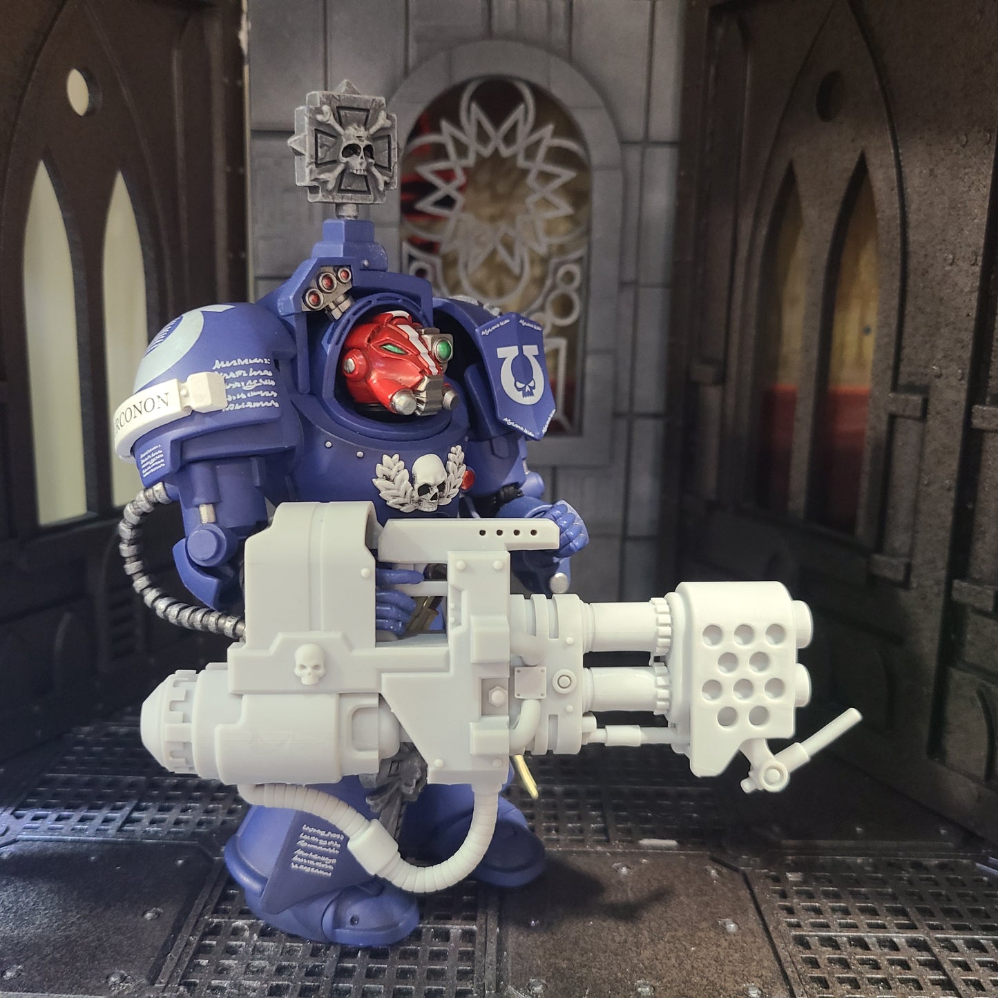 Veteran Warrior Heavy Flamer V2 compatible with JoyToy 1:18 scale armored action figures custom resin weapon