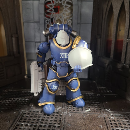Veteran Warrior Type 3 Belly Plate Armor custom resin upgrade compatible with JoyToy 1:18 scale armored action figures.