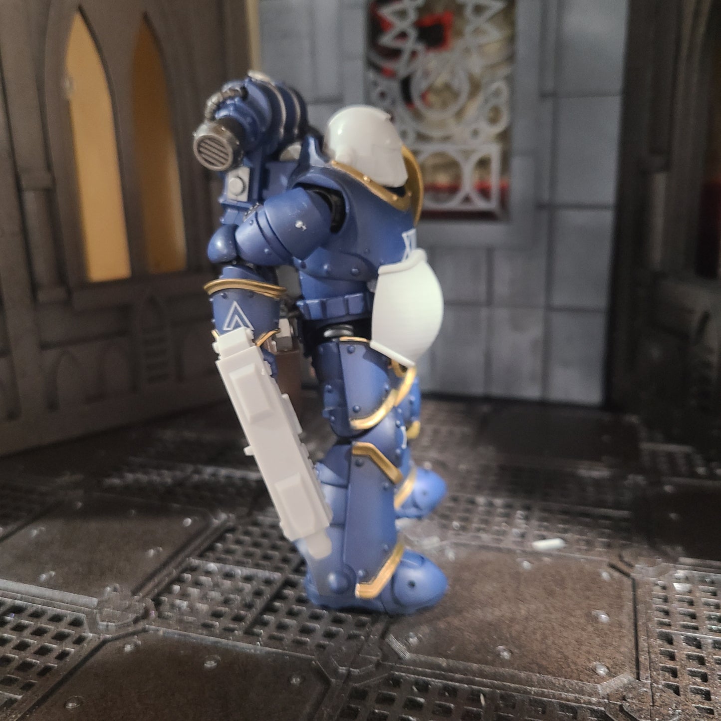Veteran Warrior Type 3 Belly Plate Armor custom resin upgrade compatible with JoyToy 1:18 scale armored action figures.