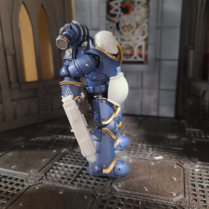 Veteran Warrior Type 3 Belly Plate Armor custom resin upgrade compatible with JoyToy 1:18 scale armored action figures.