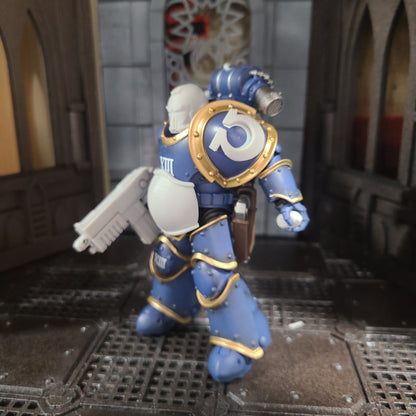 Veteran Warrior Type 3 Belly Plate Armor custom resin upgrade compatible with JoyToy 1:18 scale armored action figures.