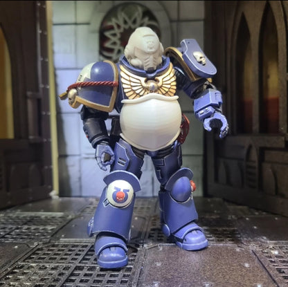 Veteran Warrior Type 3 Belly Plate Armor custom resin upgrade compatible with JoyToy 1:18 scale armored action figures.