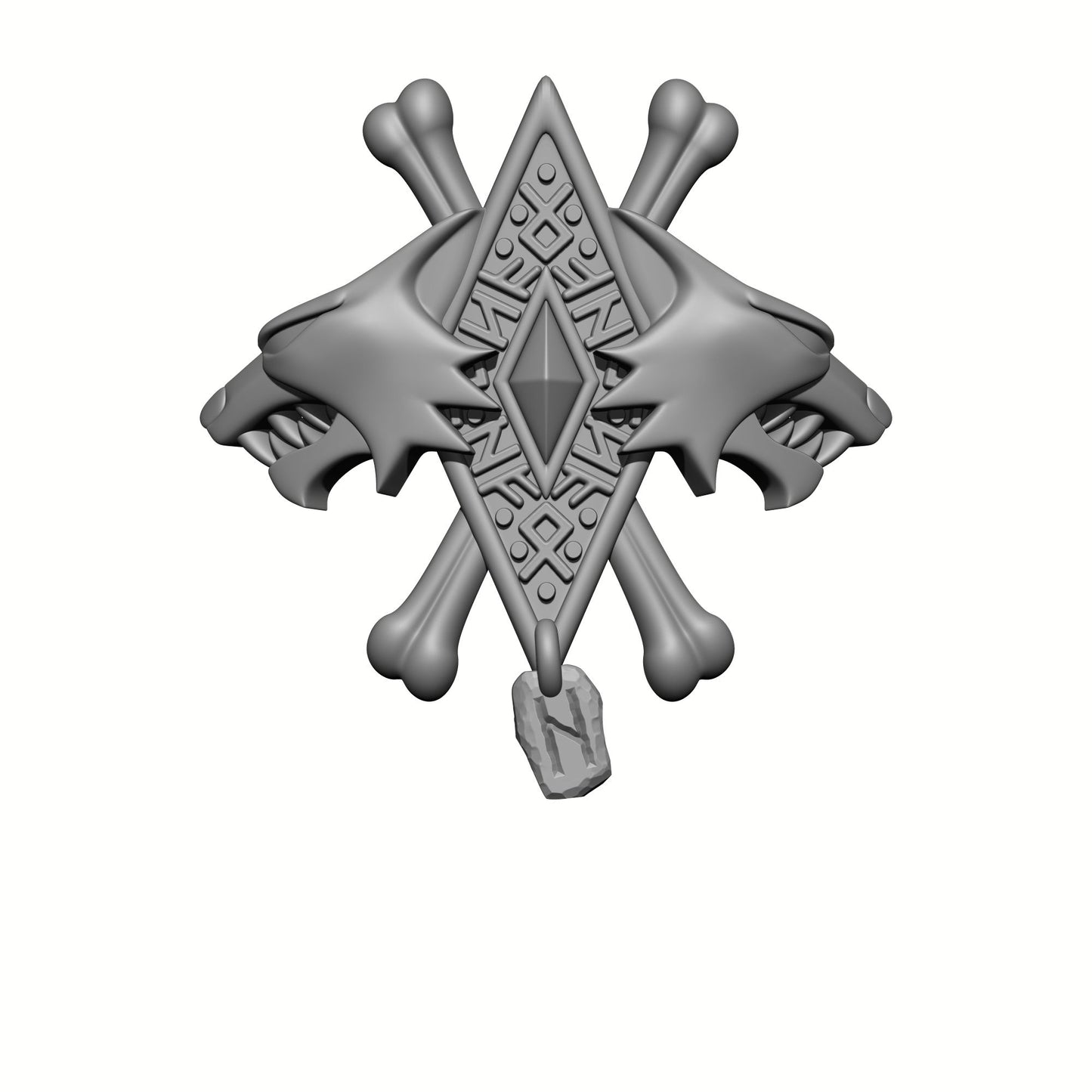 Wolf Warrior Order Two Wolves and Runes shin armor decal compatible with JoyToy 1:18 scale armored action figures