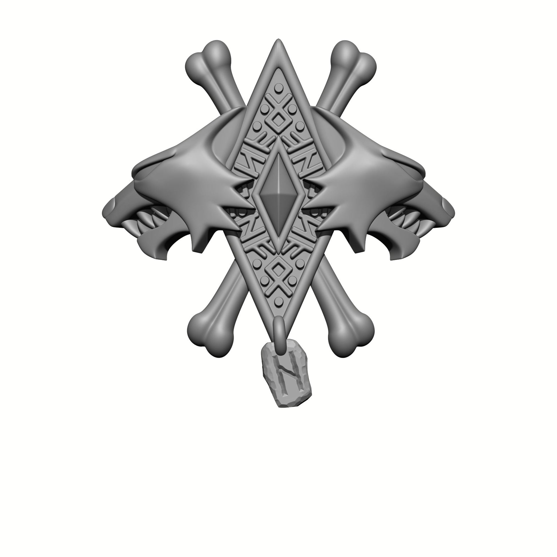 Wolf Warrior Order Two Wolves and Runes shin armor decal compatible with JoyToy 1:18 scale armored action figures