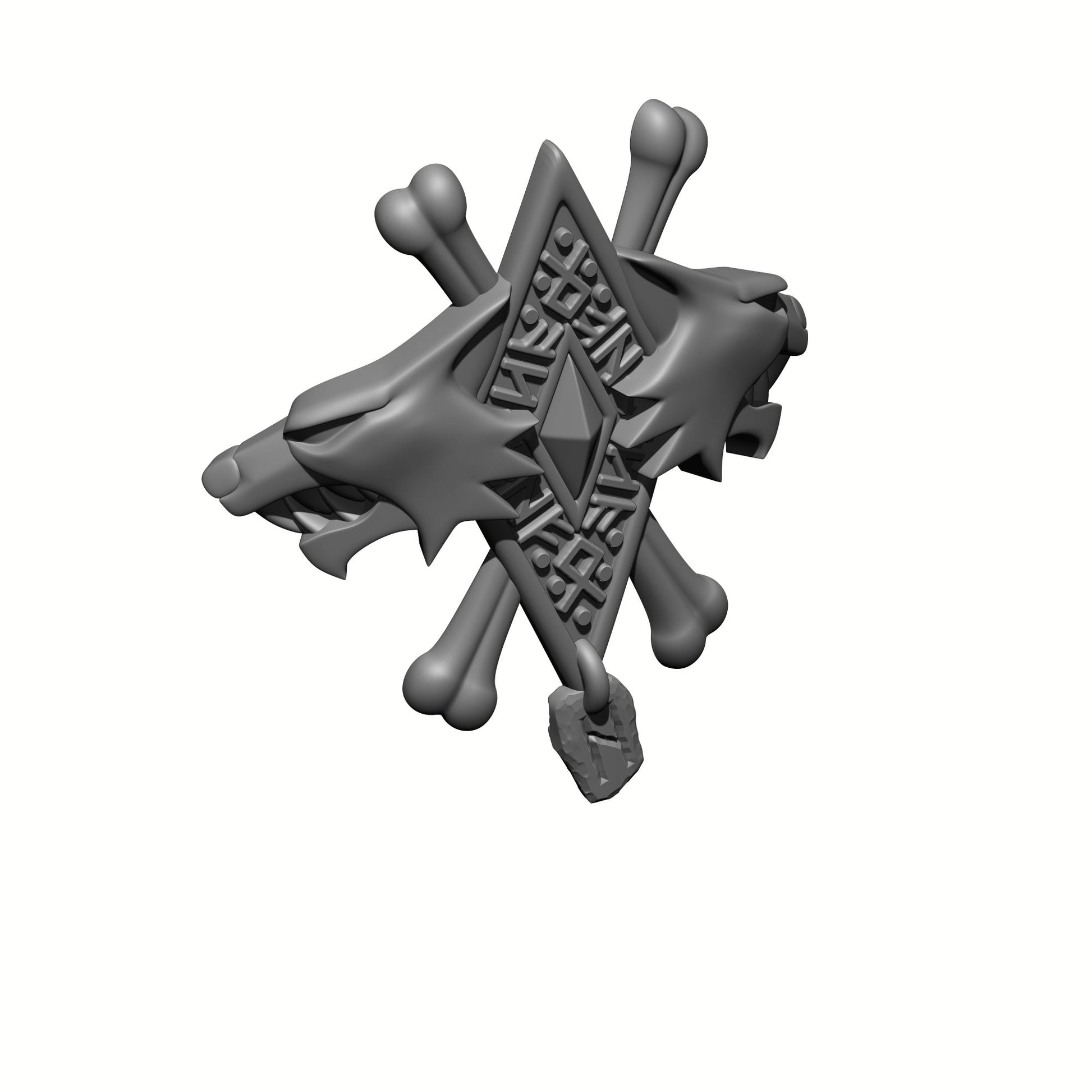 Wolf Warrior Order Two Wolves and Runes shin armor decal compatible with JoyToy 1:18 scale armored action figures