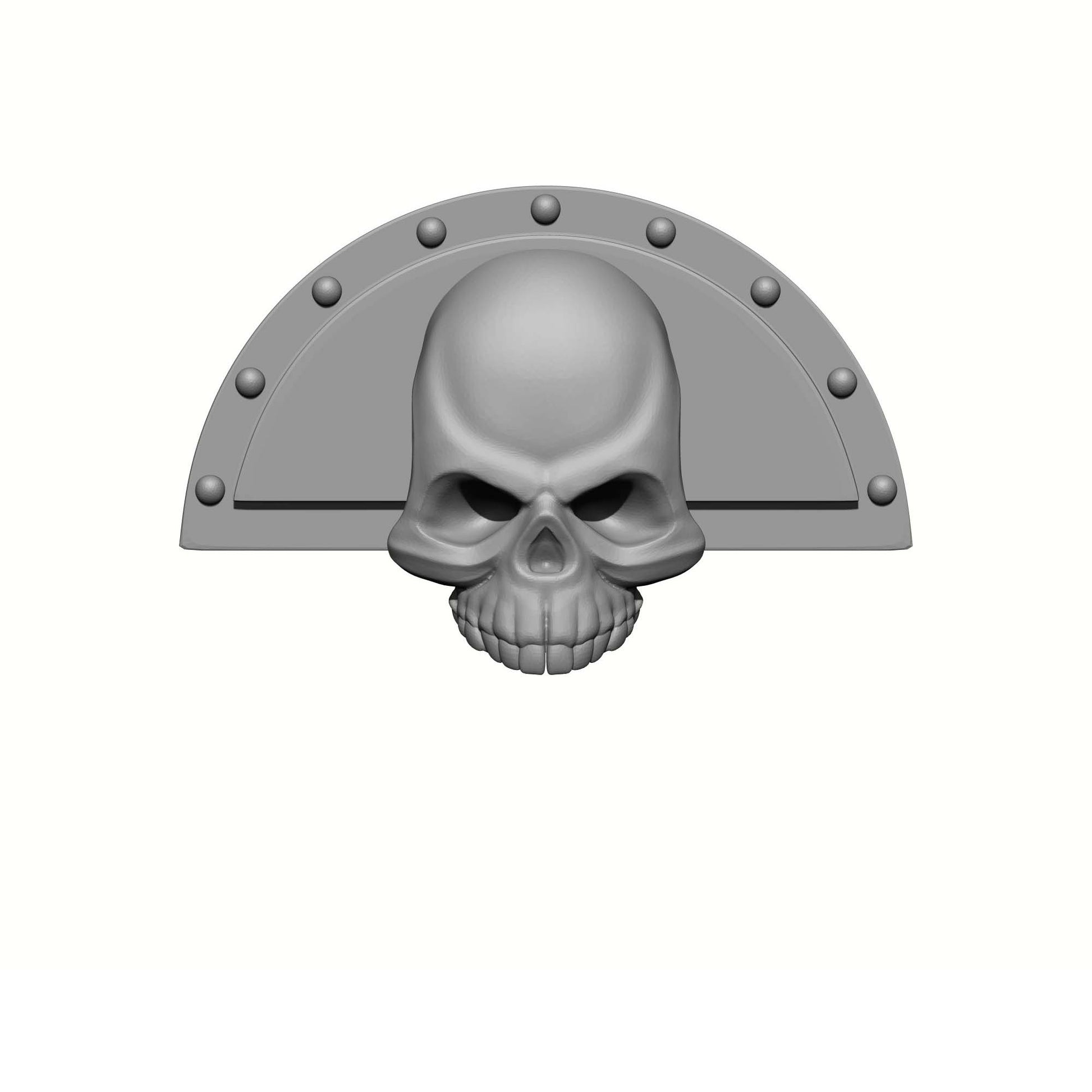 Xenos Hunter Warrior Order elbow fan plate with skull compatible with JoyToy 1:18 scale armored action figures custom resin armor