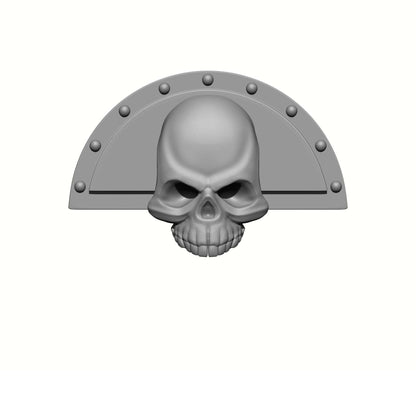 Xenos Hunter Warrior Order elbow fan plate with skull compatible with JoyToy 1:18 scale armored action figures custom resin armor