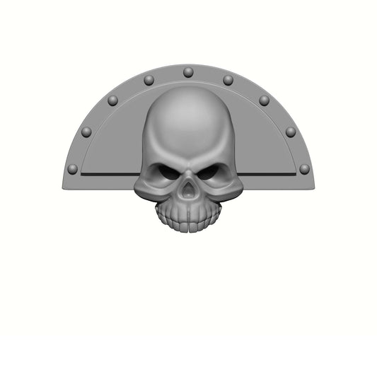 Xenos Hunter Warrior Order elbow fan plate with skull compatible with JoyToy 1:18 scale armored action figures custom resin armor